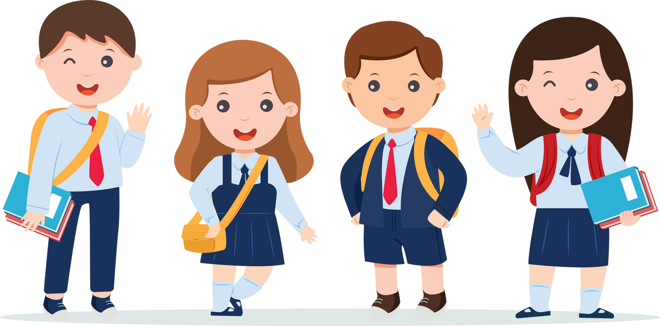 kids student in school uniform